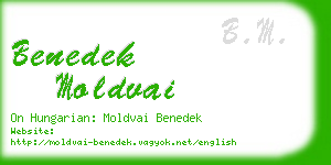 benedek moldvai business card